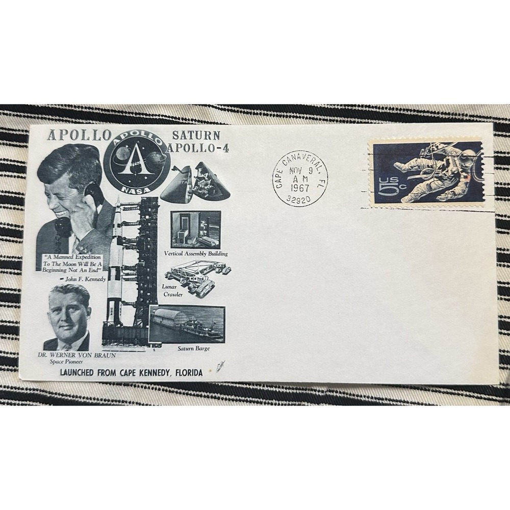 SPACE; APOLLO -4 Saturn, NASA, 1967 Launched from Cape Kennedy, Florida, Cachet
